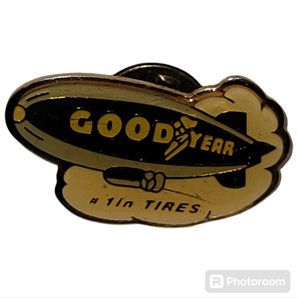 Good Year Tire & Rubber Corp #1 in Tires Vintage 1980's Pin Blimp Advertisement